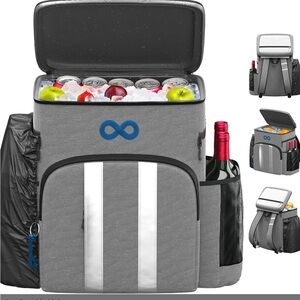 Insulated Gray Cooler Backpack